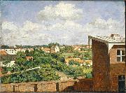 August Jernberg View from Dusseldorf oil painting on canvas